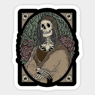 skull monalisa Sticker